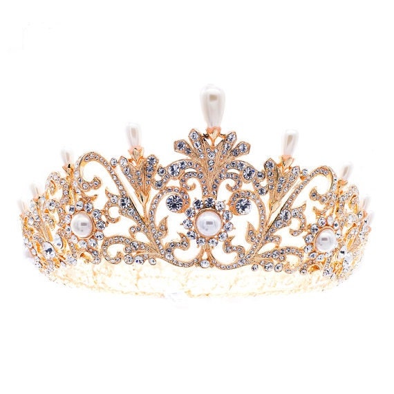 Royal Pearl Tiara Crown | Etsy