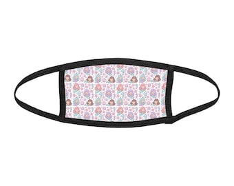 Mascherina per bambini con motivo sirena / Creature marine dai colori pastello, stampa sirena
