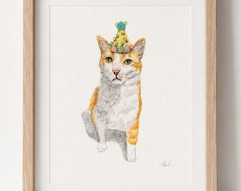 Mini Custom Watercolor Pet Portrait, Dog Portraits from Photos,Dog Portraits From Photos, Pet Painting,  Custom Tiny Paintings, Miniature