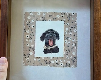 Mini (2.5x3.5) Custom Watercolor Pet Portrait | Hand Painted Dog Cat Mini Painting