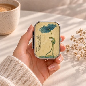 Japanese frog print Pill Box Gift Medication Box Vitamin Container Custom Pill Box Pill Organizer