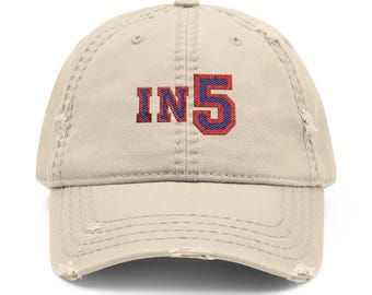NY "IN 5" Distressed Dad Hat