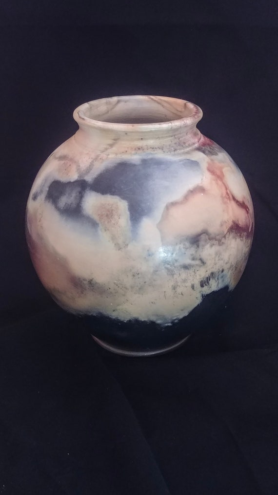 Pit Fired Ceramic Vase Etsy