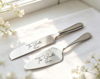 Custom wedding cake cutting kit ，Customized wedding cake spatula / bridal shower gift / wedding present/Engagement gift