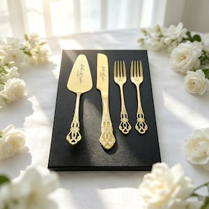 Personalized Wedding Cake  Set，Custom Engraved Serving Silverware  Wedding gift for the bride，Engagement gift