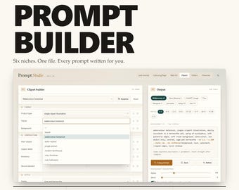 Prompt Builder for Nano Banana, Midjourney, Kling, ChatGPT, Ideogram, Veo - Full Customization, Web App