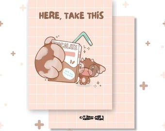 Take This Cow Greeting Card | Greeting Card | Cute Greeting Card