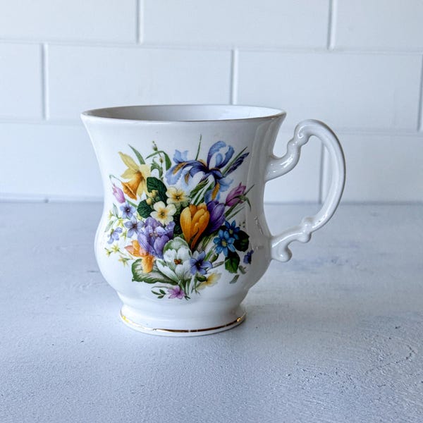 Royal Park Fine Bone China Mug | Staffordshire Wildflower Bouquet Tea Cup