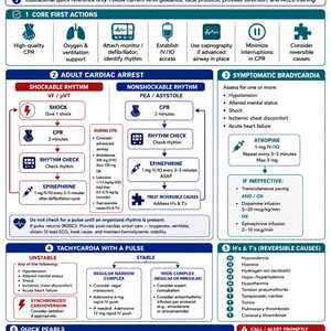 Riepilogo dell'algoritmo ACLS / Guida rapida per infermieri / Download digitale immediato