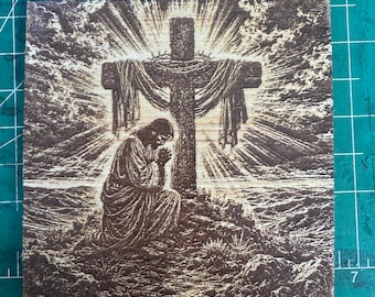 Praying cross with built-in stand