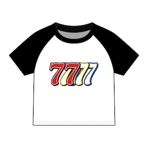 77 Number Graphic Tee | Raglan Baby Tee | Carson Hocevar