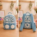 Light Blue Crochet Floral Backpack | Granny Square Design | Beginner Crochet Bag Pattern (Digital Download) product logo