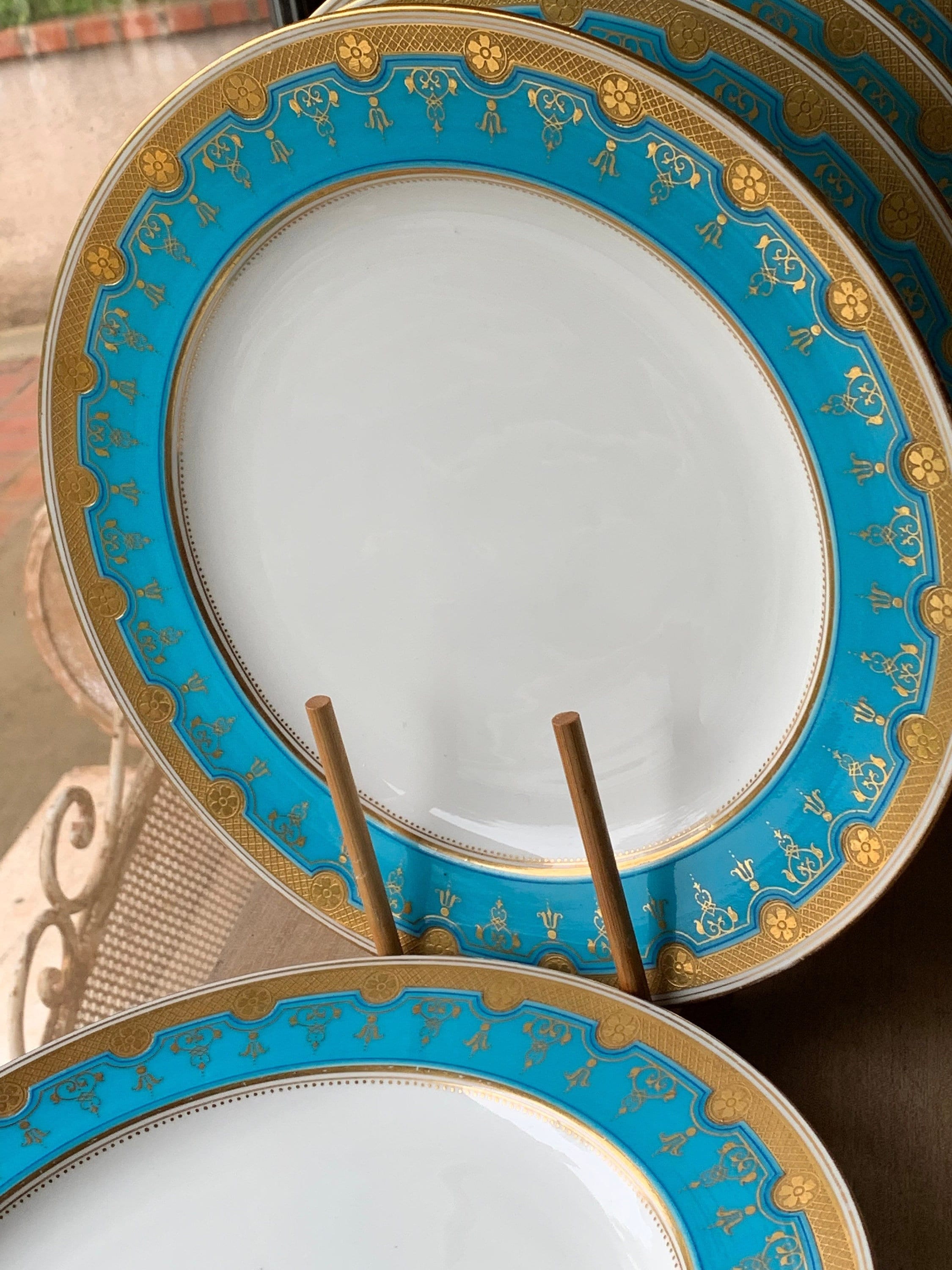 Vintage Minton China Set: Neoclassical Collectible With Gold Vintage Minton China Set: Neoclassical Collectible With Gold