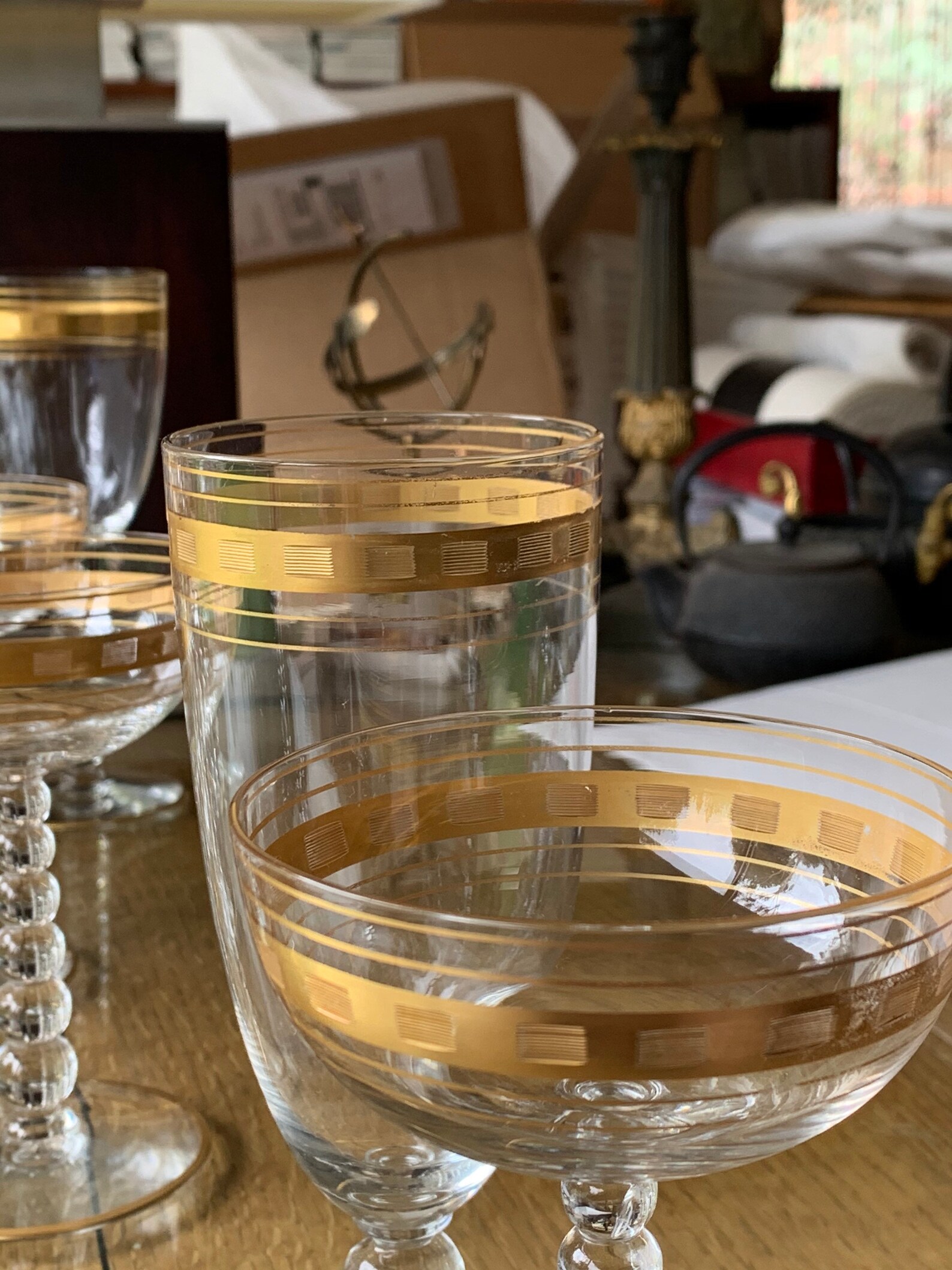 15pc Antique Crystal Glassware Set by Tiffinfranciscan Etsy