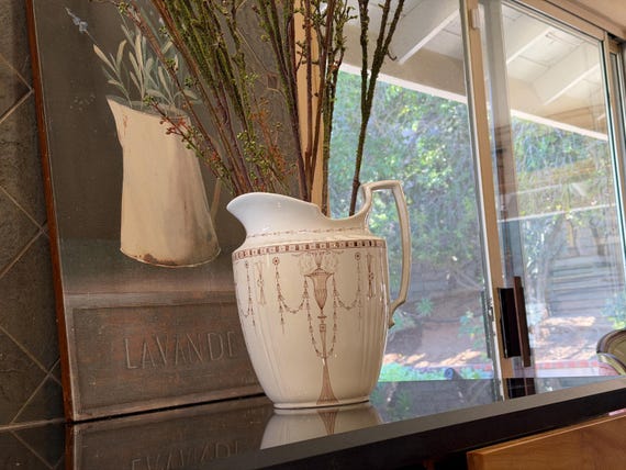 1870 Minton Water Jug: Neoclassical Display Vase