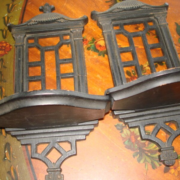Vintage Asian Style Wall  Sconces With Pagoda Top