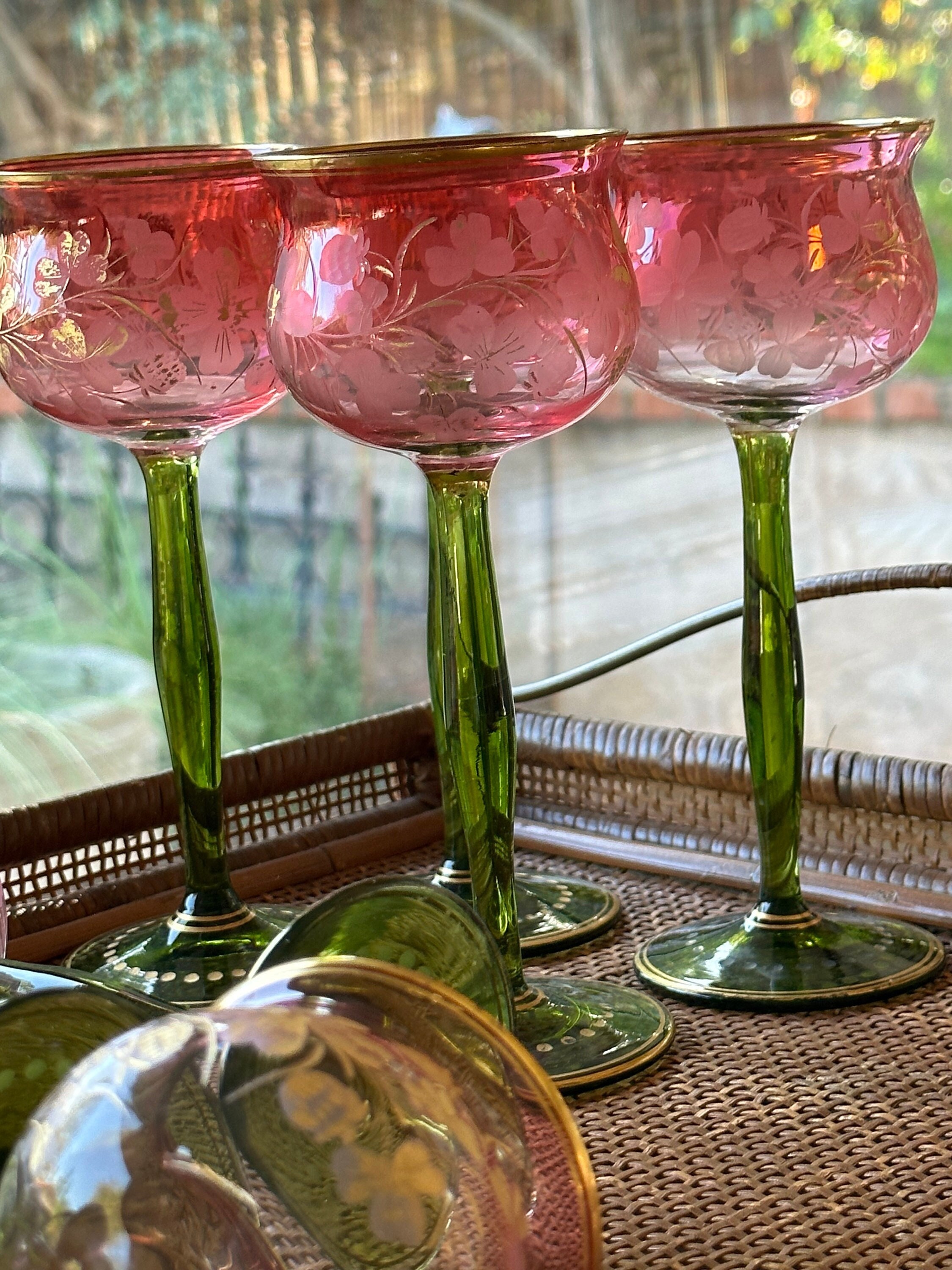 Vintage Baccarat Crystal Set of 5 Wine Glasses – Charmantiques