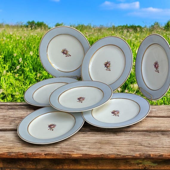 Rare Georgian Flight Barr Barr China Set: Pale Blue Floral and Armorial  Design Circa 1815