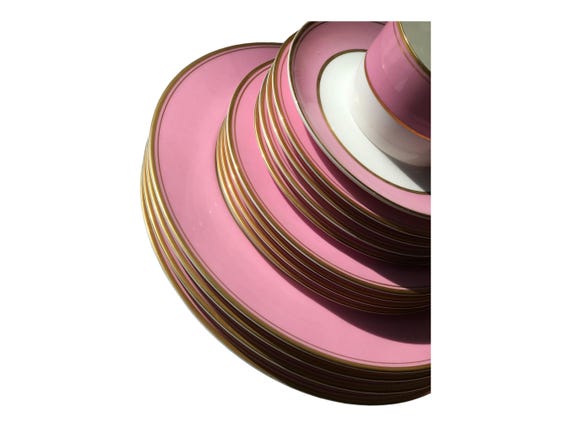Baby pink dinner set hotsell
