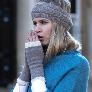 Fingerless Mittens Alpaca wool, Knitted Wrist warmers, Fair trade gloves, eco friendly woollen knit hand warmer natural fibres, plastic free