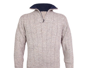 Zip neck mens jumper shop
