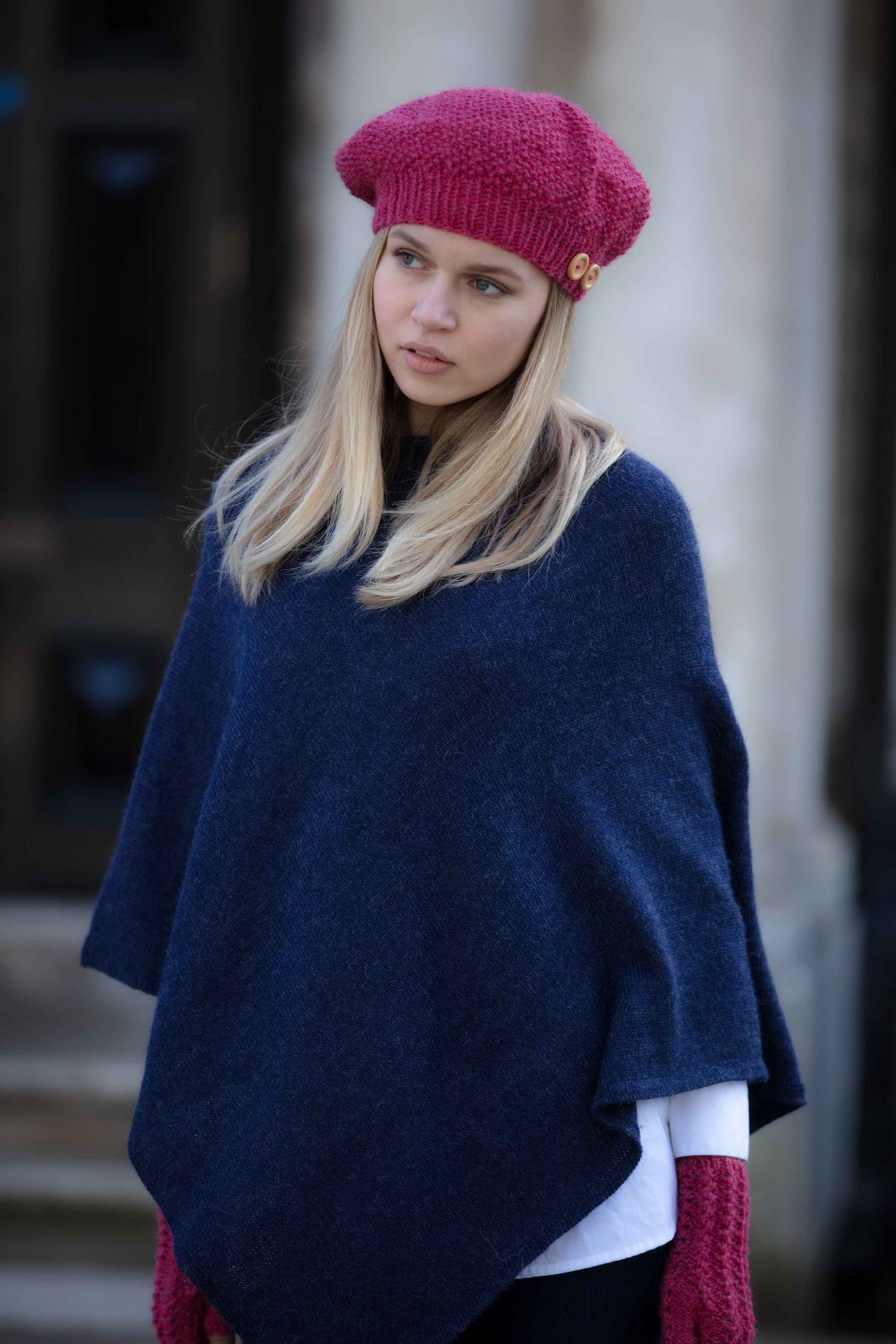 7787 100% Pure Baby Alpaca Knit Beret- Soft Slouchy Style Tam For Women Slouchy Alpaca Beanie main image 2
