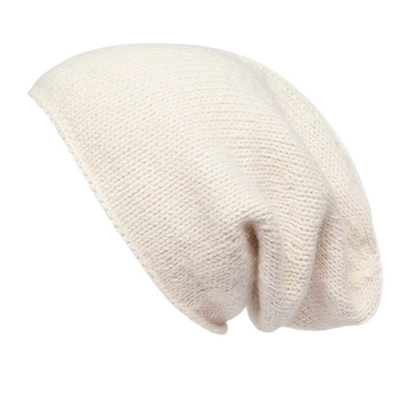 Alpaca Slouch Beanie Hand knitted, 100% Alpaca Wool Toque, Winter Alpaca Wool Slouchy Hat, Ethical, Plastic Free, Fair trade gift, Mamacha White