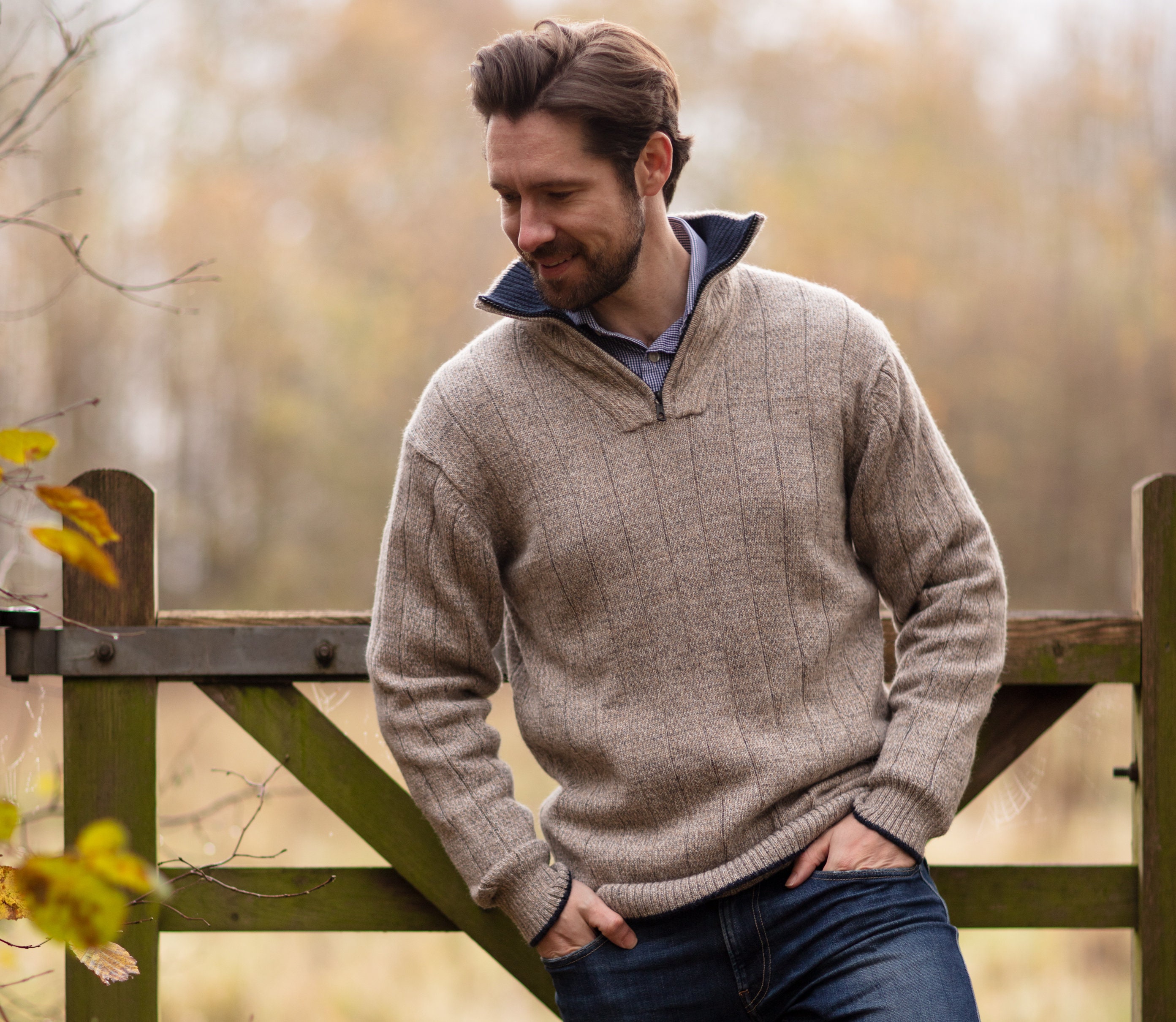 ★★ ★★ Men's Relaxed Fit Alpaca Wool Knit Swea Men's Sweater Made of Alpaca Wool / Unisex Sweater / Hand