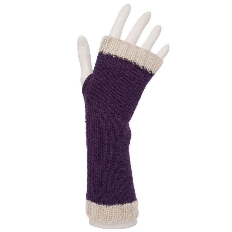100% Alpaca Fingerless Mittens, Wool Gloves, Womens Wristwarmers, eco friendly natural fibre, Fair trade, ethical gift, gift for girl, mum image 8