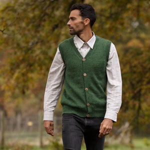 Vest Waistcoat 100% Alpaca Wool Knitted 