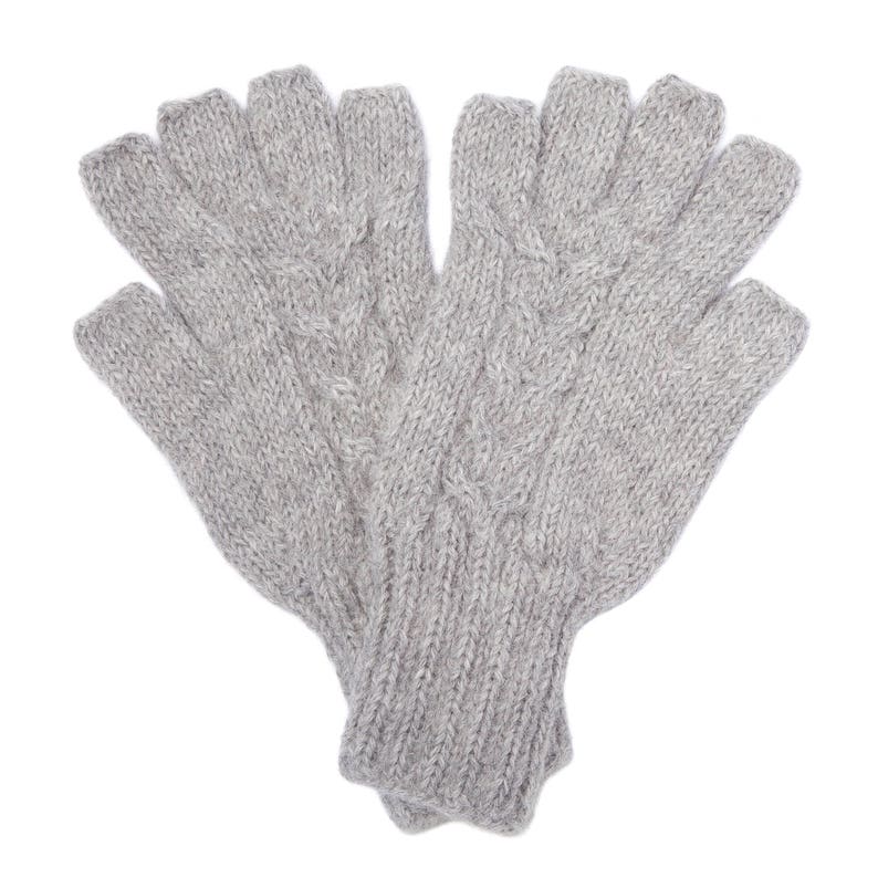 Gloves, fingerless, 'half finger', 100% alpaca wool, Hand knitted, warm winter mittens, Fair trade, Ethical gift, plastic free, eco knit image 2