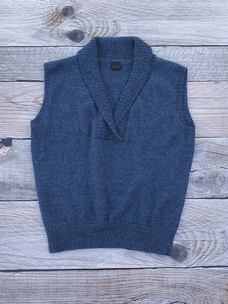 100% Alpaca Vest, Sleeveless knit wool jumper for woman, sweater, woollen pullover, fair trade, ethical, knitted top. PLASTIC FREE. image 6