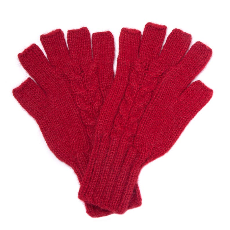 Gloves, fingerless, 'half finger', 100% alpaca wool, Hand knitted, warm winter mittens, Fair trade, Ethical gift, plastic free, eco knit image 6