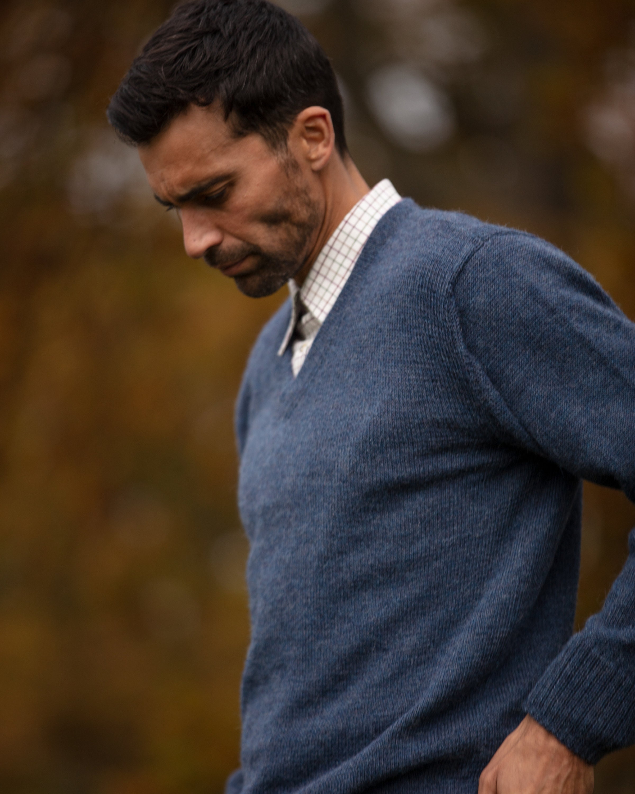 Men's v neck dress sweaters top