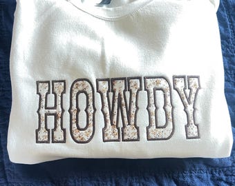 Floral HOWDY Applique Sweatshirt