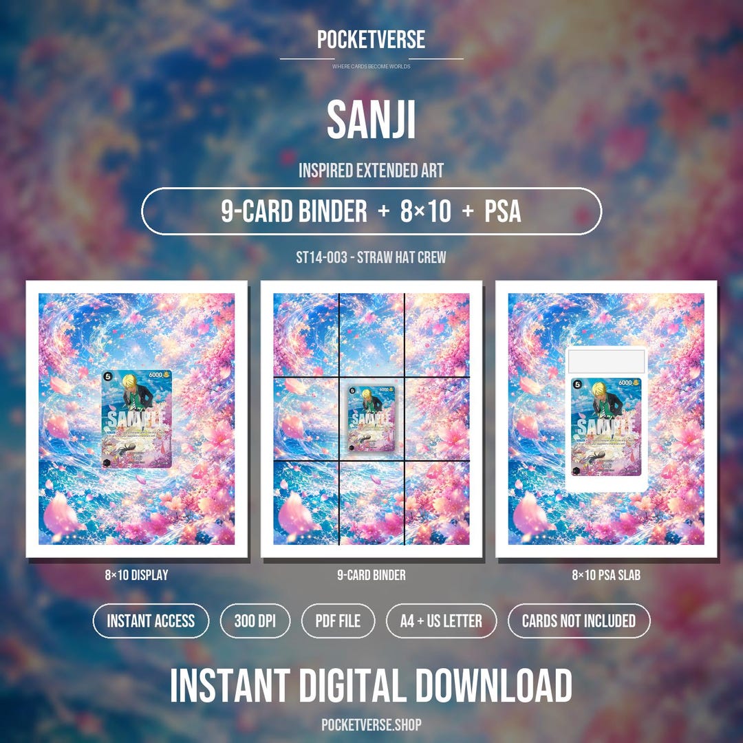 Sanji Inspired Extended Art | ST14-003 | 9-card Binder Display