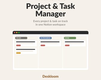 Freelance Project & Task Manager Notion Template | Kanban Board, Project Tracker | Small Business Digital Download