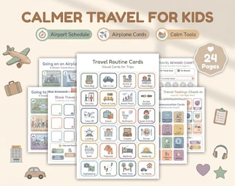 Airport Communication Cards for Kids, Autism & ADHD Airport Visual Schedule, Airplane Routine Cards, Sensory Travel Toolkit PDF