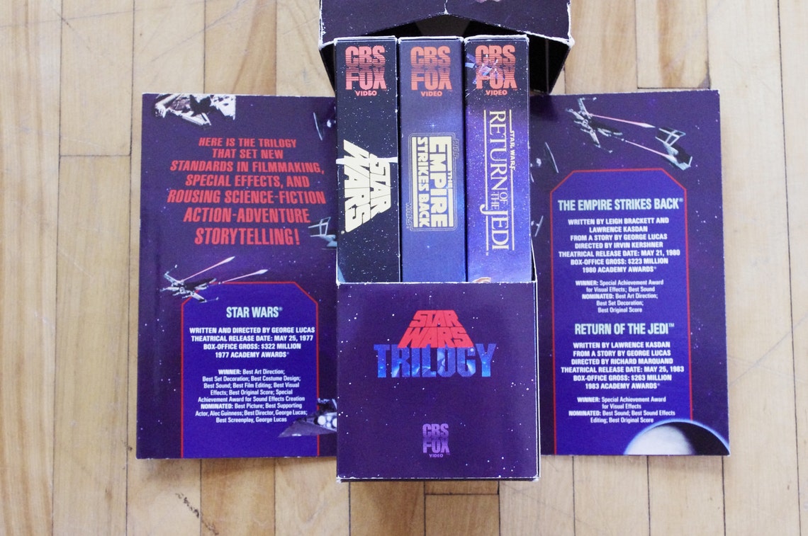 Star Wars Original Trilogy VHS Boxset 1988 Before George | Etsy