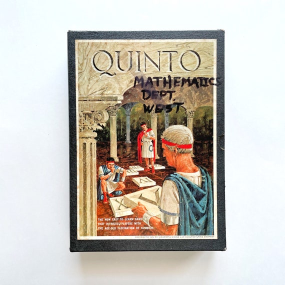 Vintage Quinto Board Game Game of Fives 1964 3M Bookshelf Etsy