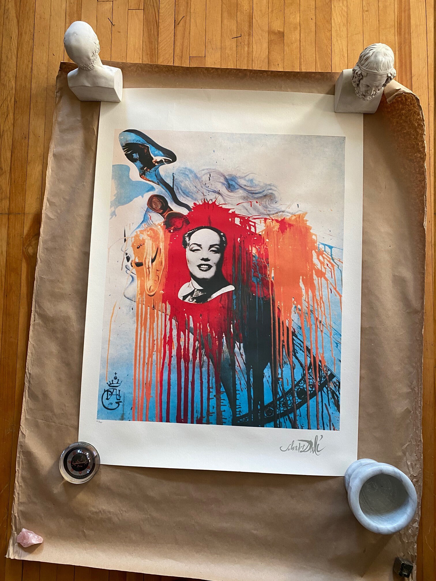 Salvador Dali Marilyn Monroe Mao Lithograph - Limited Edition 187