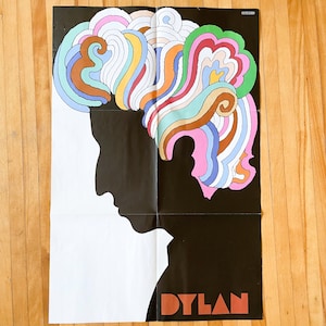 Vintage Bob Dylan Poster Designed by Milton Glaser - Original From 1966