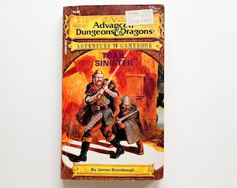 Advanced Dungeons & Dragons Adventure Gamebook Trail Sinister Book 14 - No Card 1987