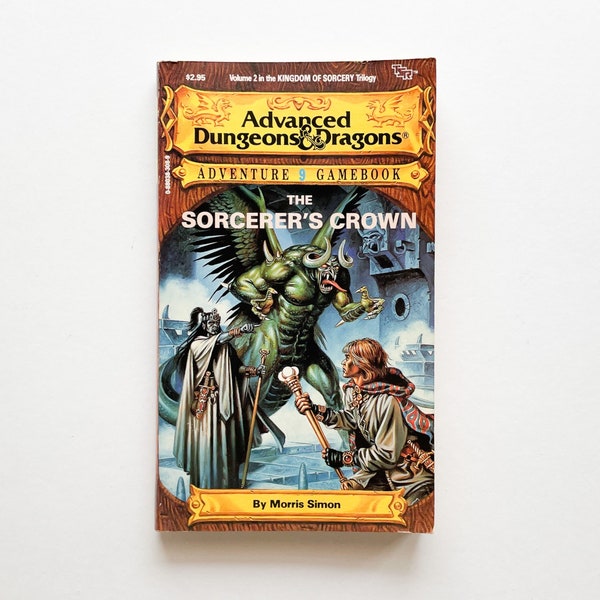 Advanced DnD Adventure Gamebook Vol 9: The Sorcerer's Crown With Stats Card VG+
