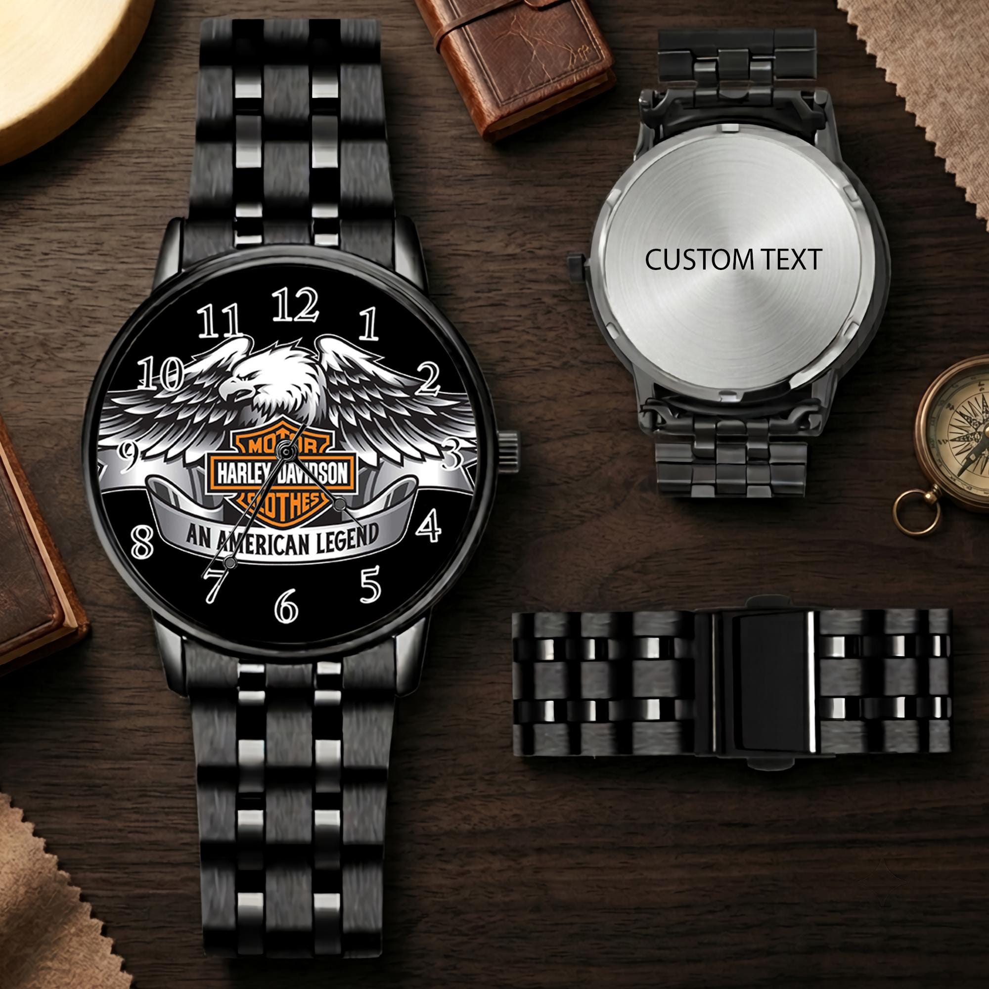 Harley-Davidson ビレットアナログ時計 クローム Harley davidson watches - Etsy 日本