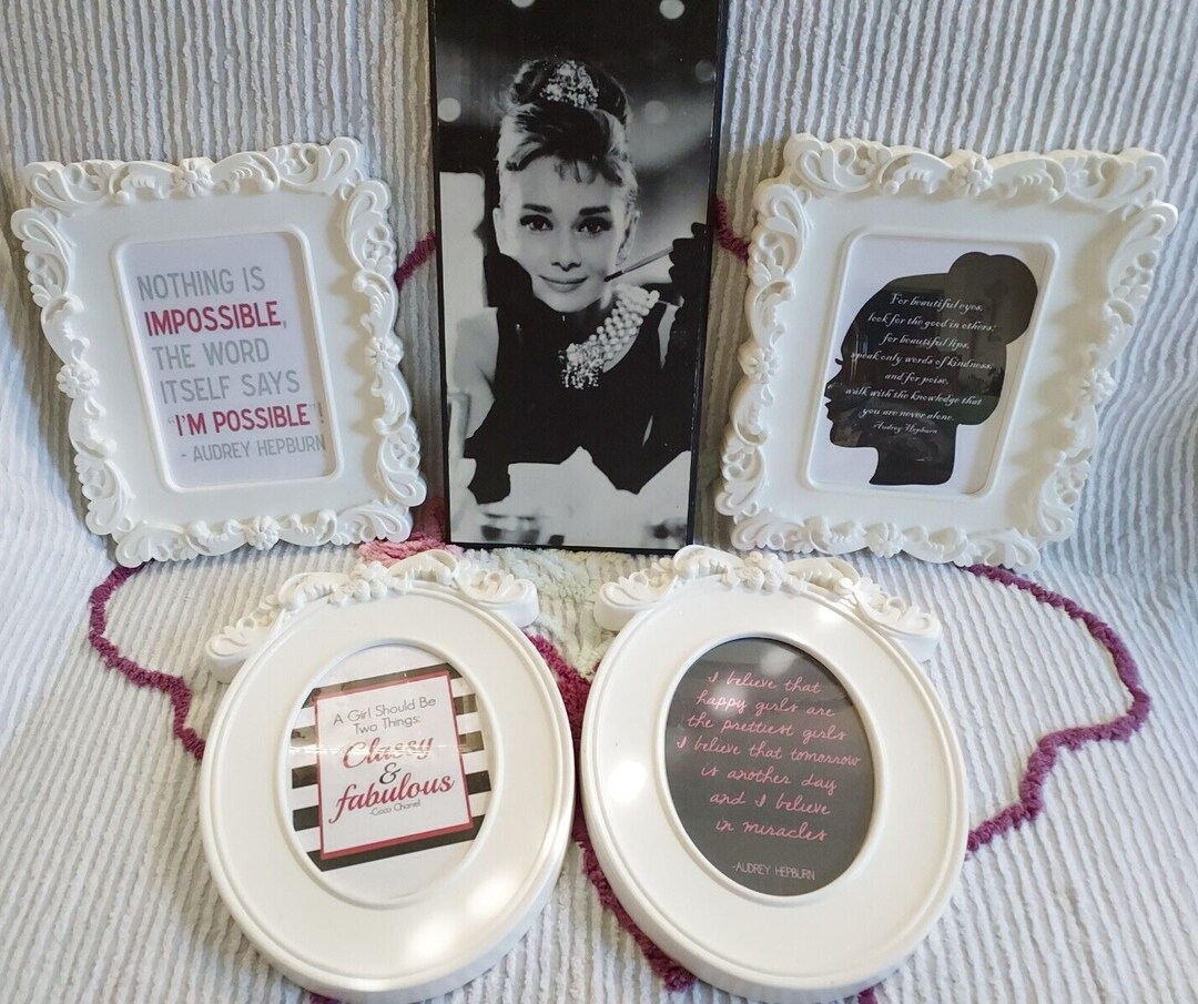 5 IKEA Krill Frames Picture Audrey Hepburn Quote Wall Art Etsy