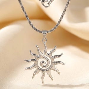 Spiral Sun Necklace - Etsy