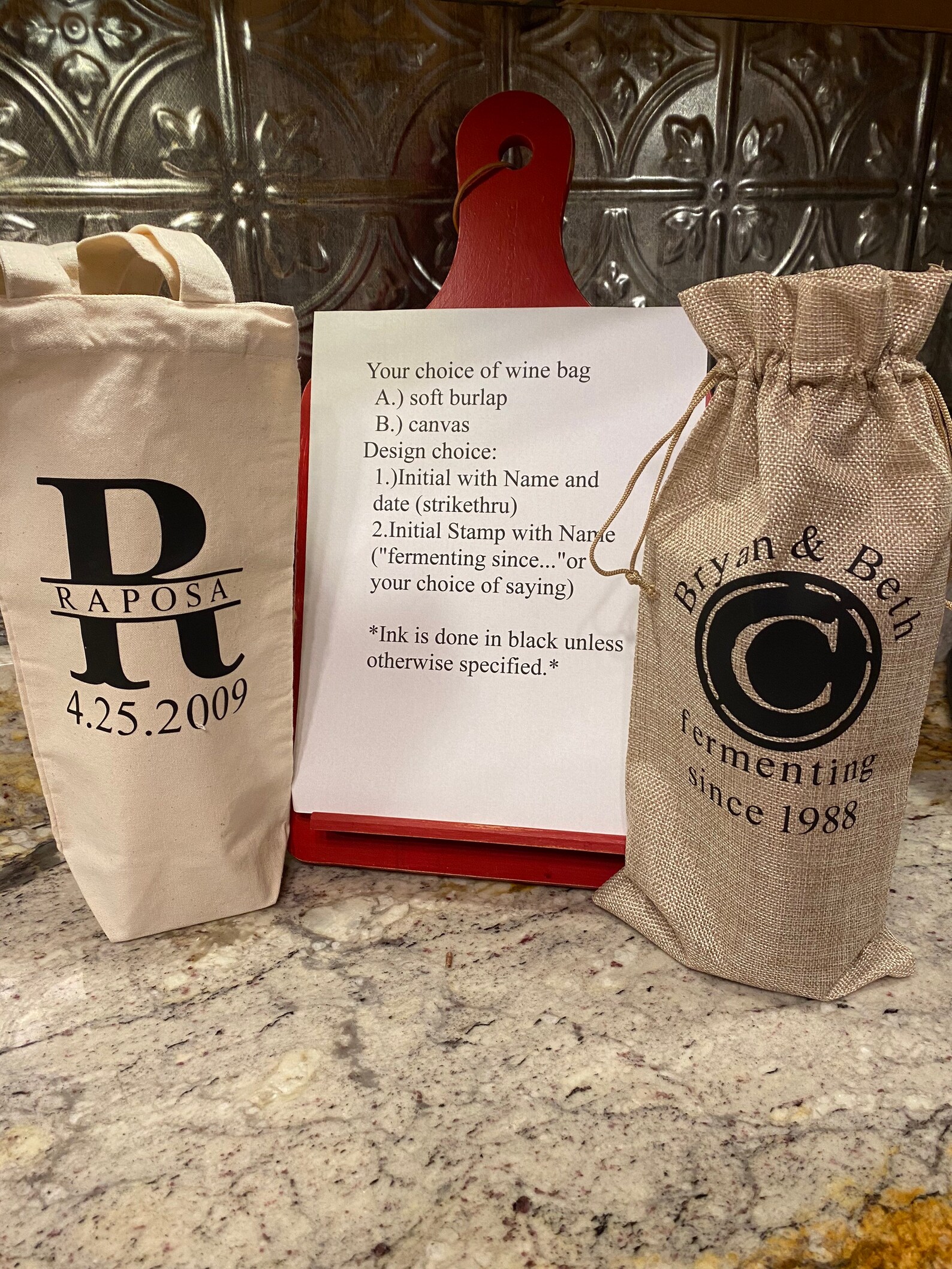 Personalized Wine Gift Bag. the Gift That Keeps on Giving. Etsy