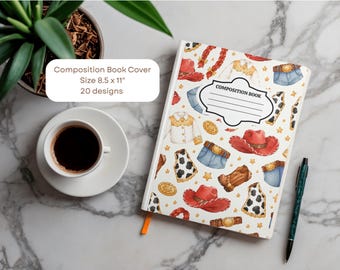 Cowboy Western Composition Book Cover: Toy Story Theme, Kids Notebook Printable (Digital Download)