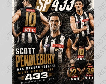 Scott Pendlebury Game 433 All Time Games Record Photo For Posters